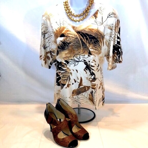 HOT BABE Made In USA Stretchy Kimono Style Split Sleeve Top Women’s Small EUC - Picture 2 of 16